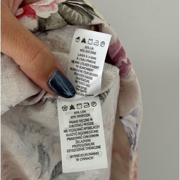 HOUSE OF HARLOW 1960 Floral Linen Maxi Dress M - Picture 11 of 12